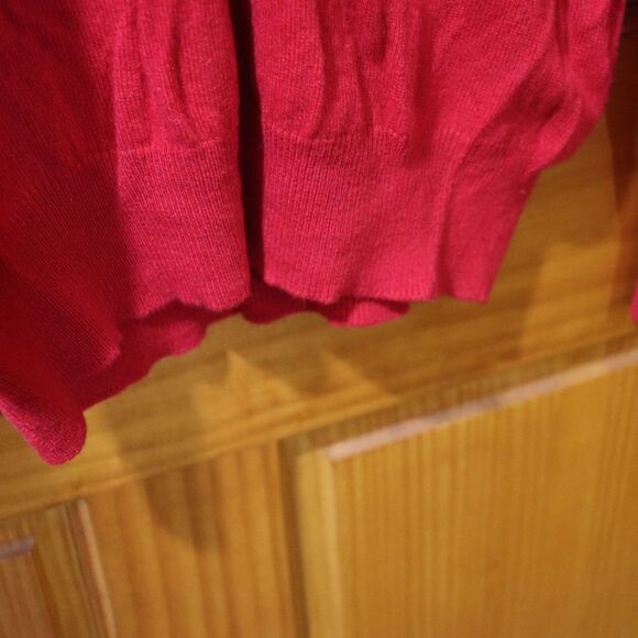 Shephe Vintage Red 100% Cashmere V-Neck Sweater Men’s small - Picture 5 of 12